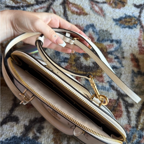 Coach Floral Crossbody Bag - Cream and Pink - Picture 8 of 9